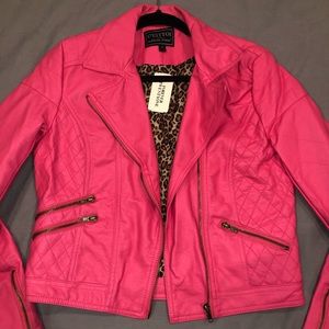 Pink leather Forever 21 jacket